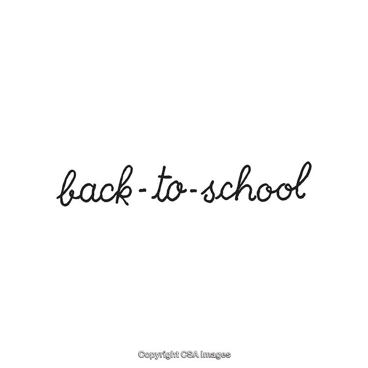 Handwritten Back-to-School Phrase on White Background for Educational Themes