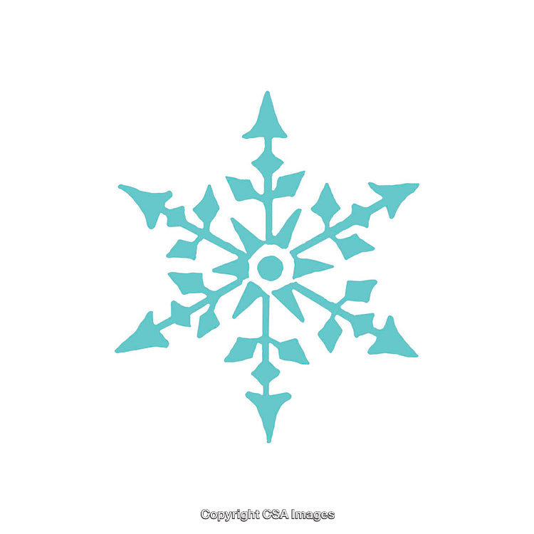 Intricate Blue Snowflake Design on a Clean White Background