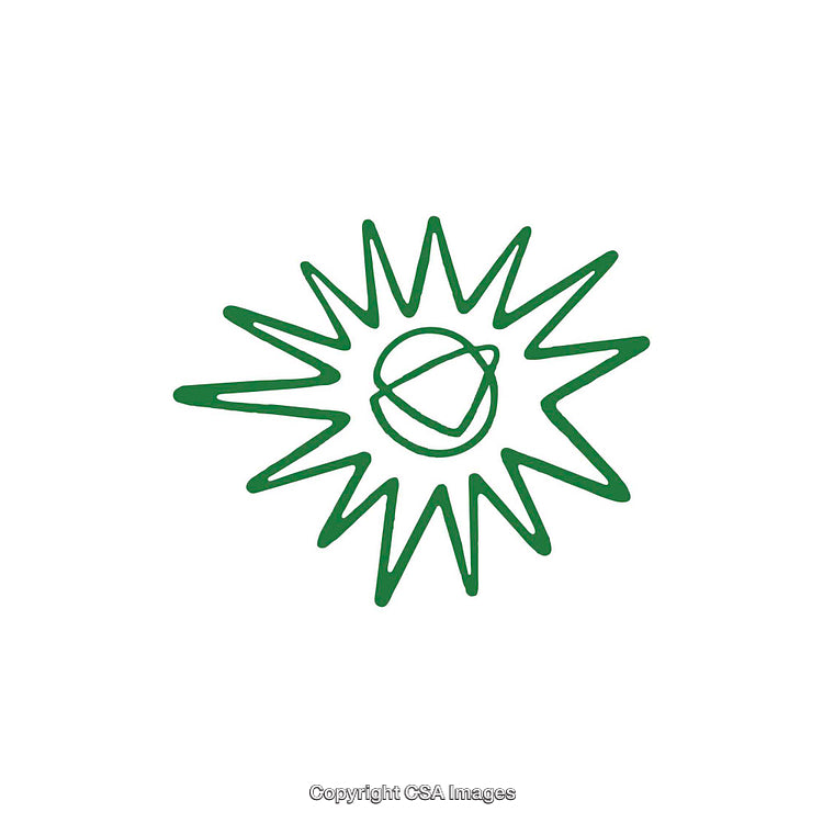 Green Abstract Spiral Sun with Rotating Orbital Motif