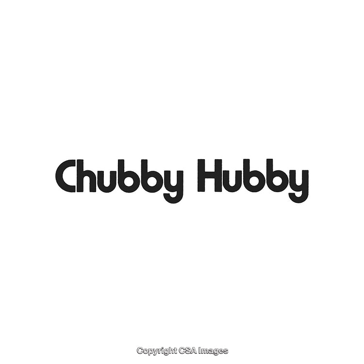 Bold Text Logo With 'Chubby Hubby' on White Background