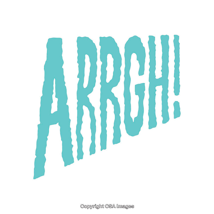 Text Illustration Depicting the Word Arrgh in Bold Stylized Typography