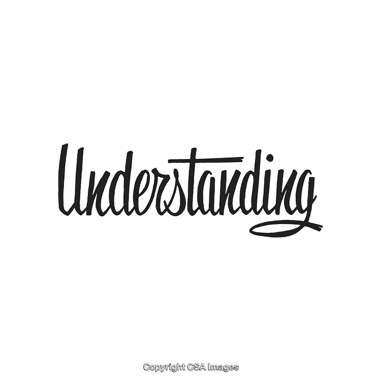 Handwritten Text Displaying The Word Understanding in Bold Calligraphy