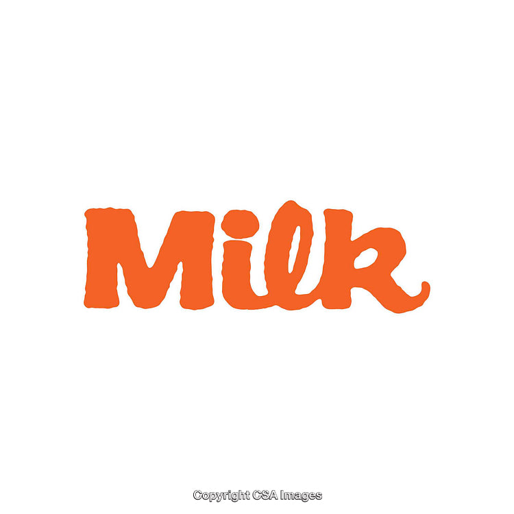 Simple Orange Brushstroke Word Art on White Background