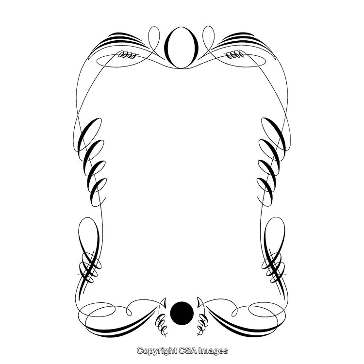 Elegant Black and White Decorative Frame With Ornamental Design