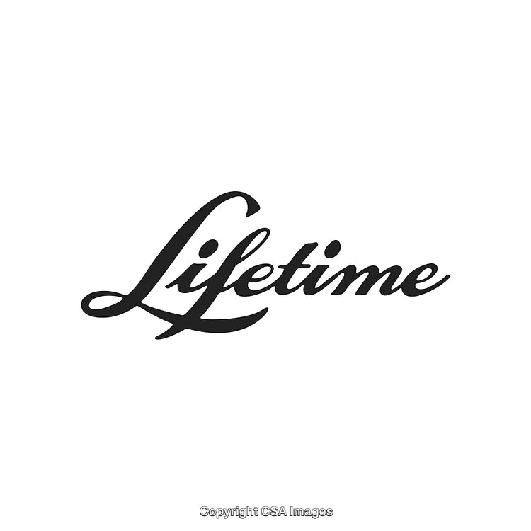 Elegant Script Logo with the Word 'Lifetime' on White Background