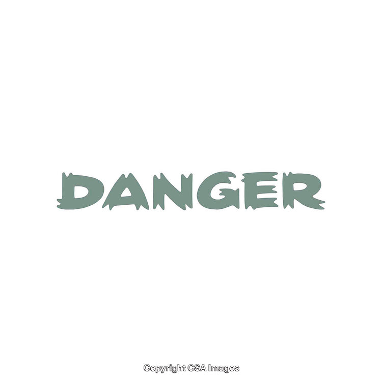 Bold Graphic Typography of the Word 'Danger' in Artistic Style