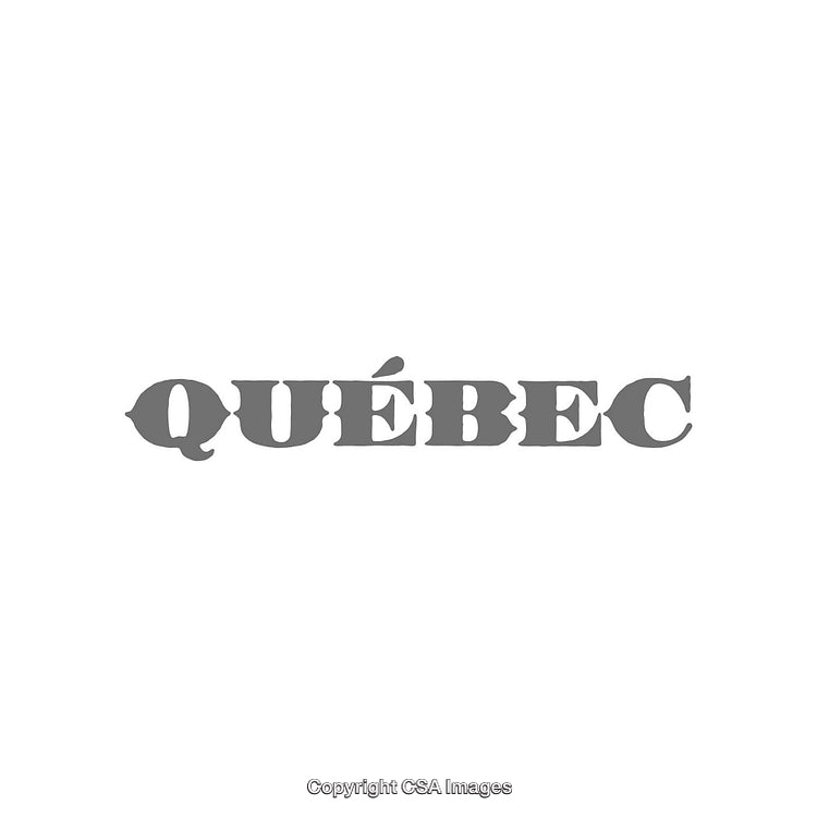 Québec Styled Gray Typography Design on a White Background
