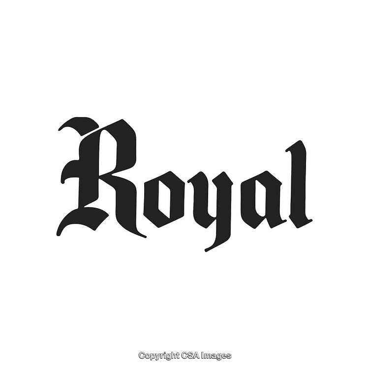 Elegant Gothic Style Black Typography Featuring the Word 'Royal' in Serif Font