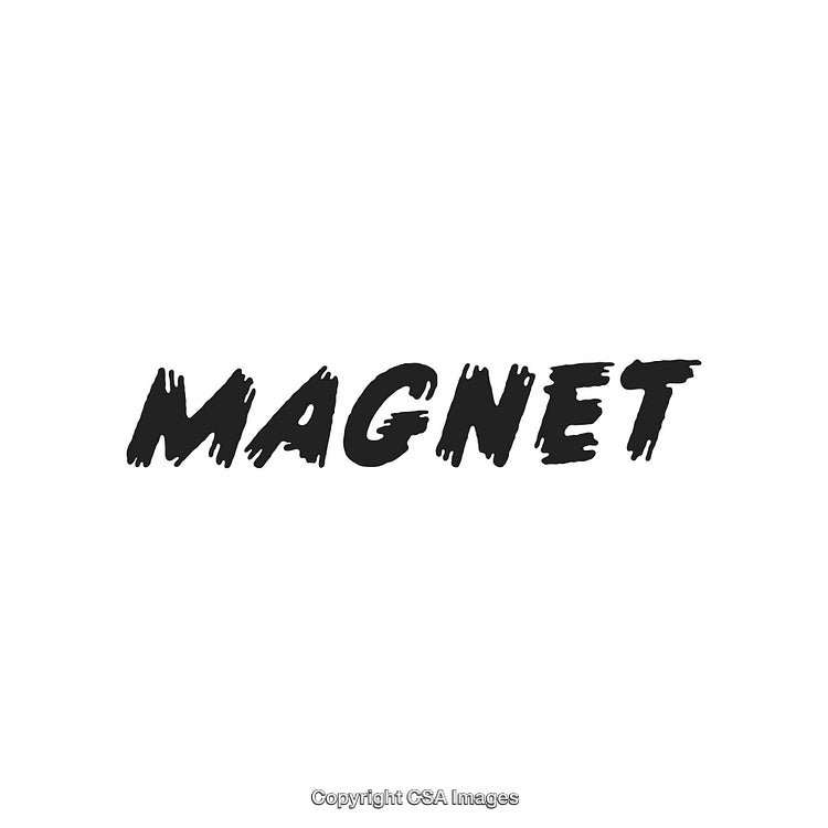 Stylized Text Illustration Featuring the Word 'Magnet' in Bold Font