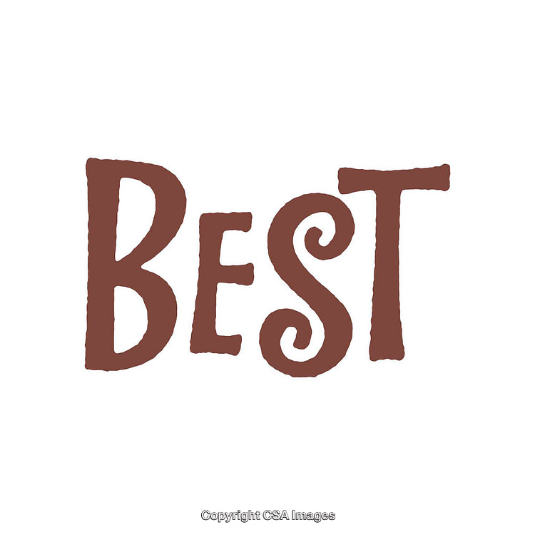 Bold Typography Highlighting the Word 'Best' in Brown Color