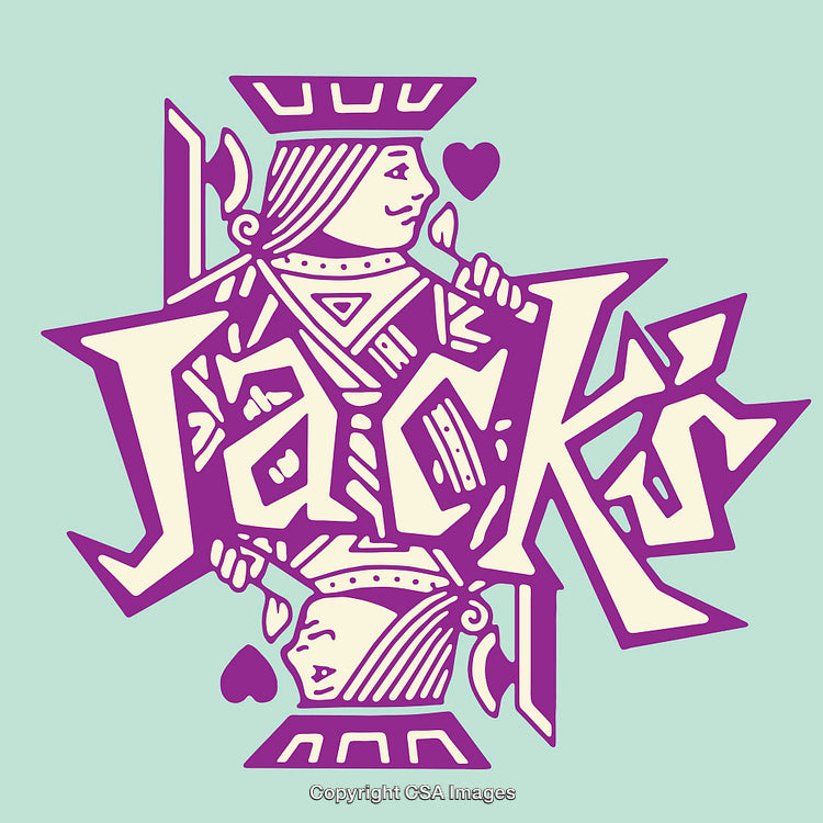 Creative Playing Card Inspired Typography Featuring Jack of Hearts