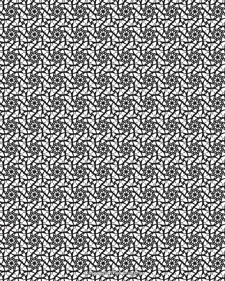 Seamless Black and White Pattern With Geometric Design Elements