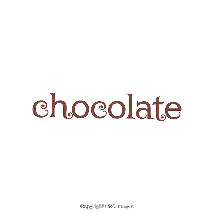 Stylish Typography Design Featuring the Word Chocolate in Artistic Brown Font