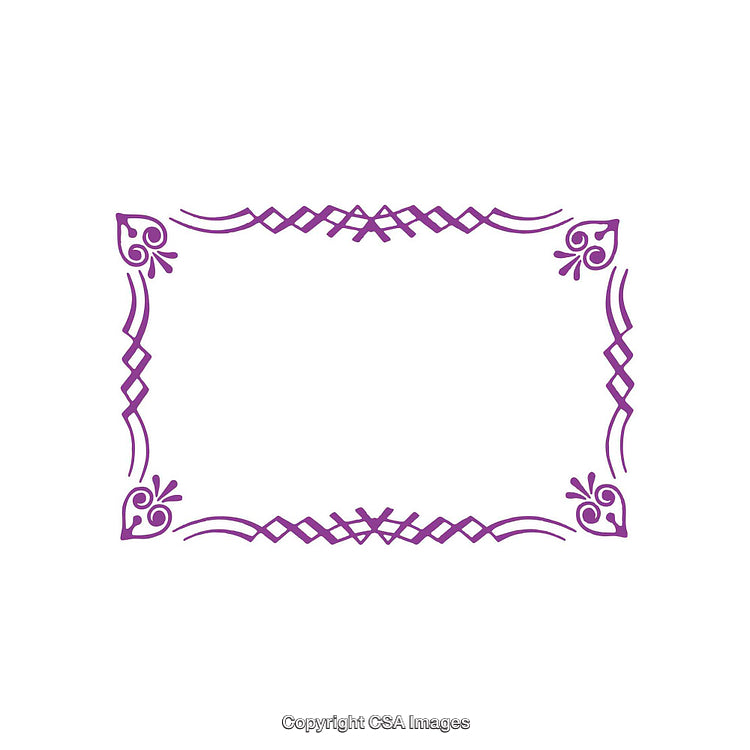 Intricate Purple Frame Design with Decorative Corners and Elegant Details