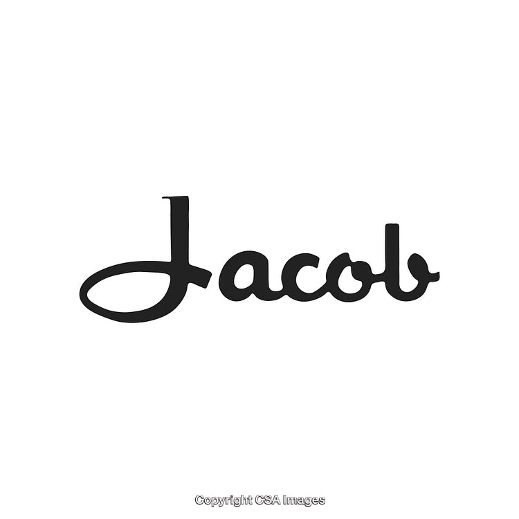 Stylish Handwritten Name Design Featuring the Text 'Jacob' in Black Ink