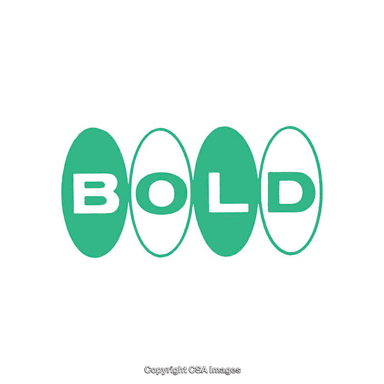Bold Text Design in Green with Abstract Circle Motif
