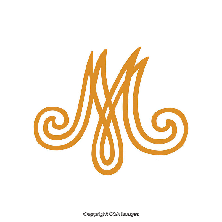 Elegant Golden Monogram Design with Intricate Swirls and Curved Patterns