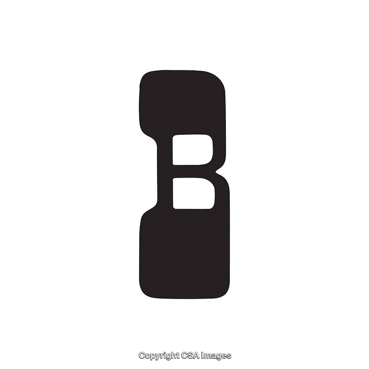 Abstract Graphic of the Letter 'B' With Bold Design