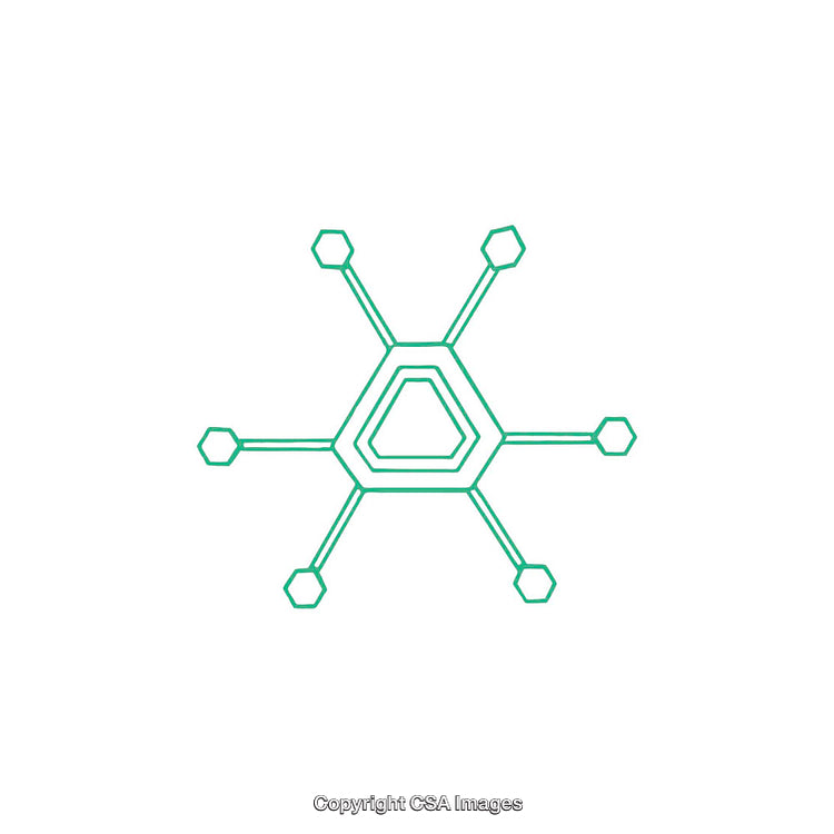 Green Geometric Network Diagram Illustrating Connectivity and Structure