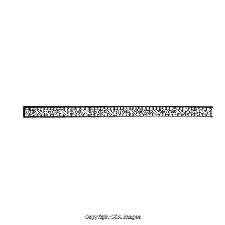 Intricate Black And White Border Pattern for Decorative Designs