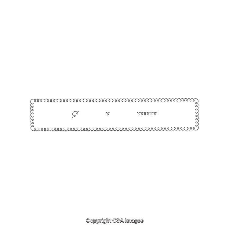 Minimalist Line Drawing Featuring Geometric Shapes in a Rectangular Frame Design