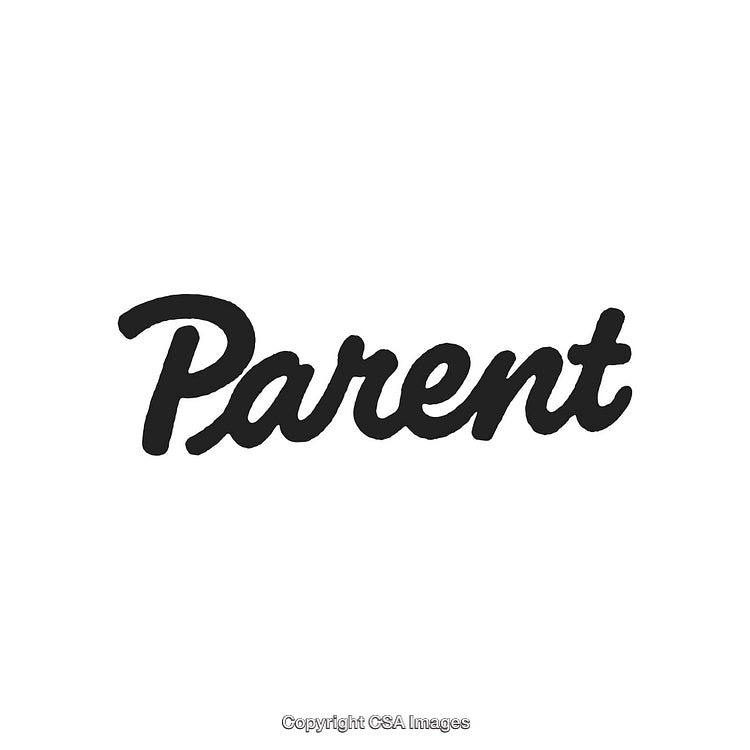 Stylized Text Design Featuring the Word 'Parent' in Black Script on White Background