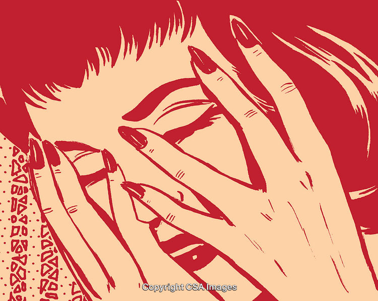 Expression of Emotion in Retro Style Pop Art Illustration