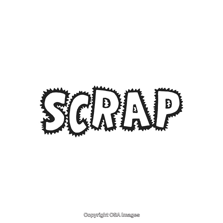 Grunge-Style Graphic Text Artwork with the Word Scrap in Bold Lettering