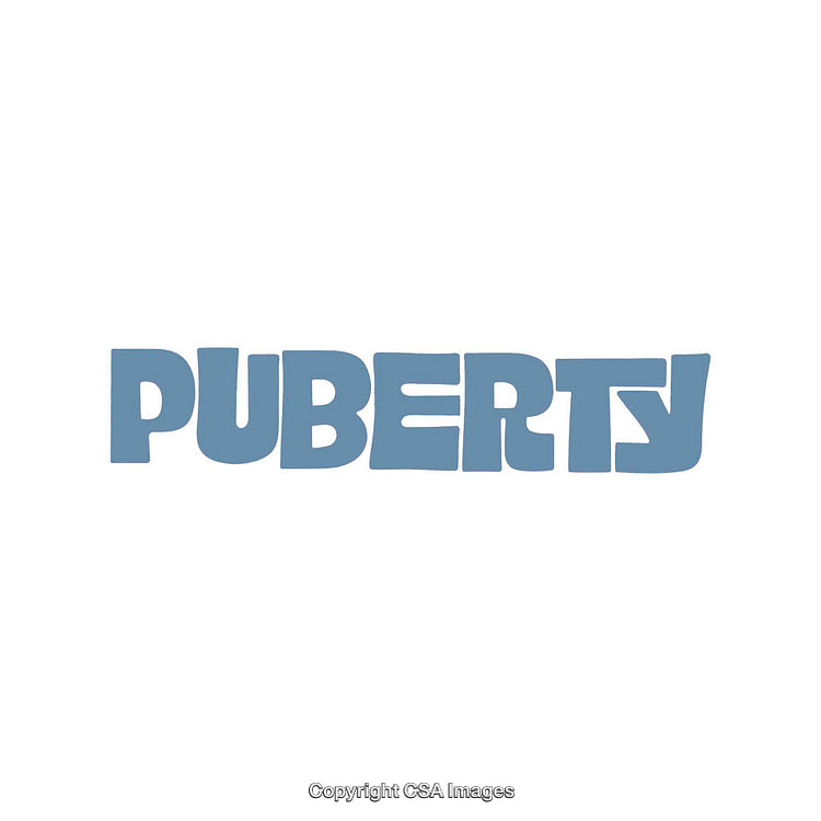 Puberty Word Concept Rendered in Bold Typography on White Background
