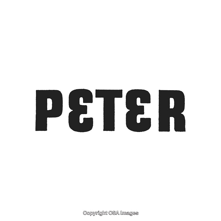 Stylized Peter Text in Bold Black Typography with White Background