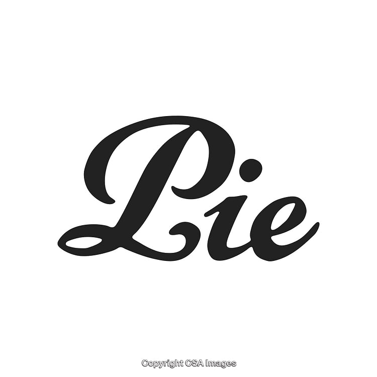 Elegant Black Script Typography of the Word "Pie"