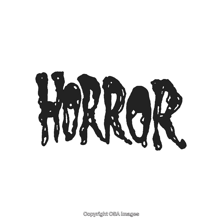 Horror Typography With Dripping Ink Style in Black on White Background