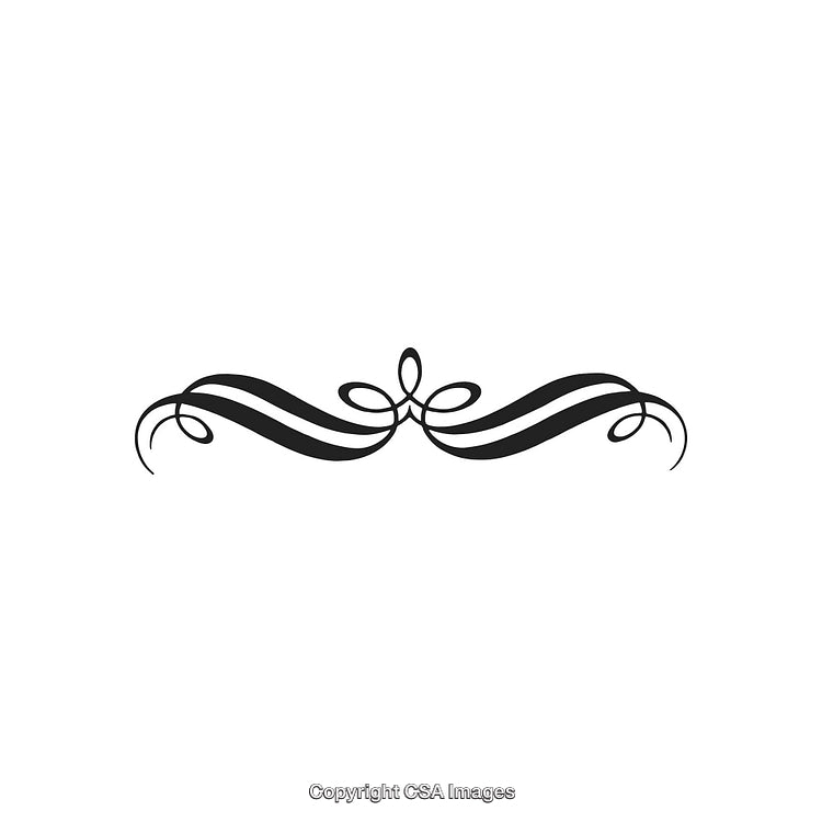 Elegant Black and White Ornamental Decorative Design Element