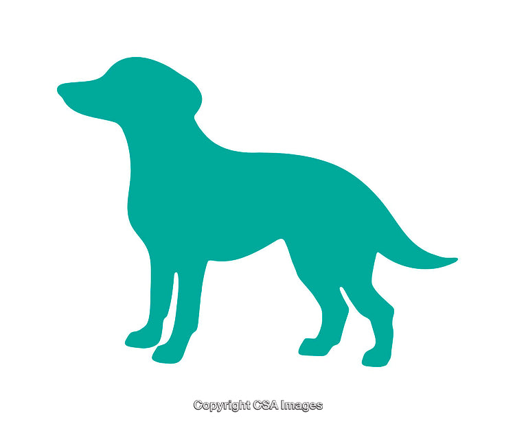 Silhouette of a Dog in a Stylish Simplified Icon Design