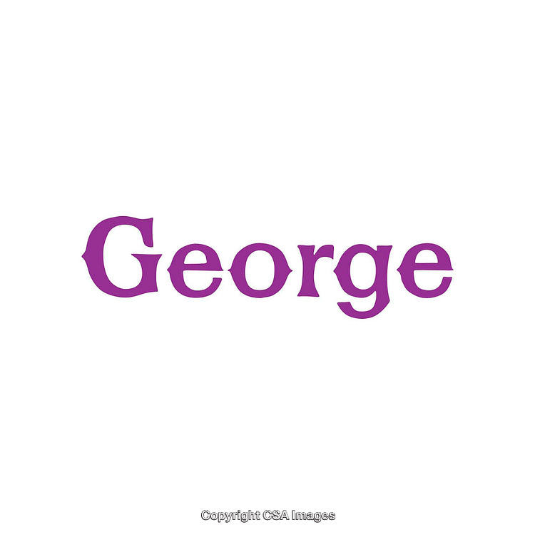 Purple Typography Design Featuring the Name 'George' in Bold Font