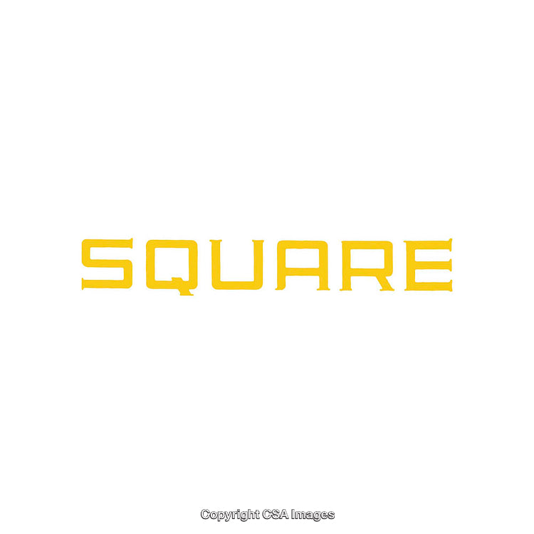 Minimalistic Yellow "Square" Word on White Background for Modern Design