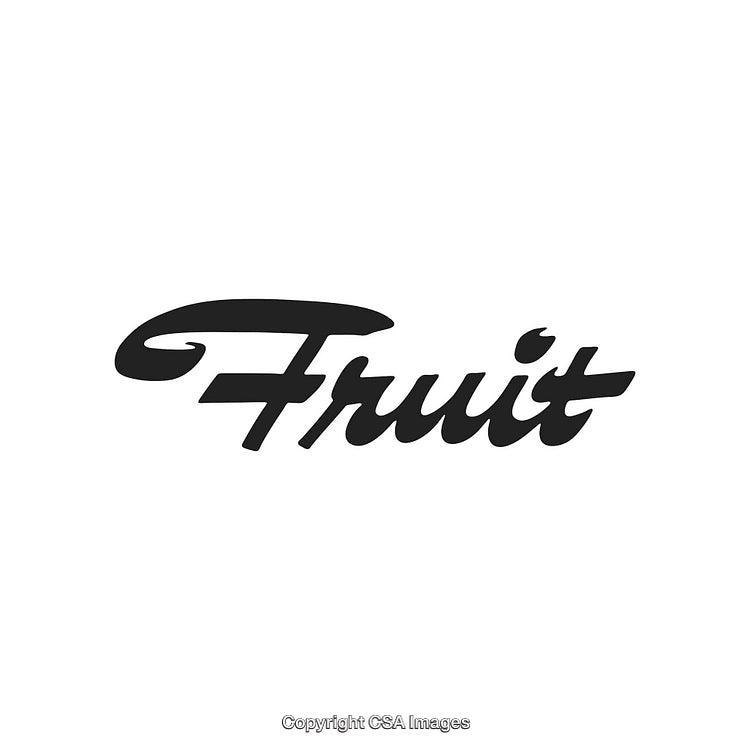 Stylized Black Wordmark Featuring the Word 'Fruit' on a Clean White Background