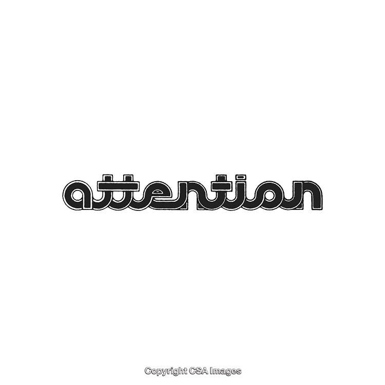 Stylishly Rendered Attention Text Design in Modern Bold Typography Style