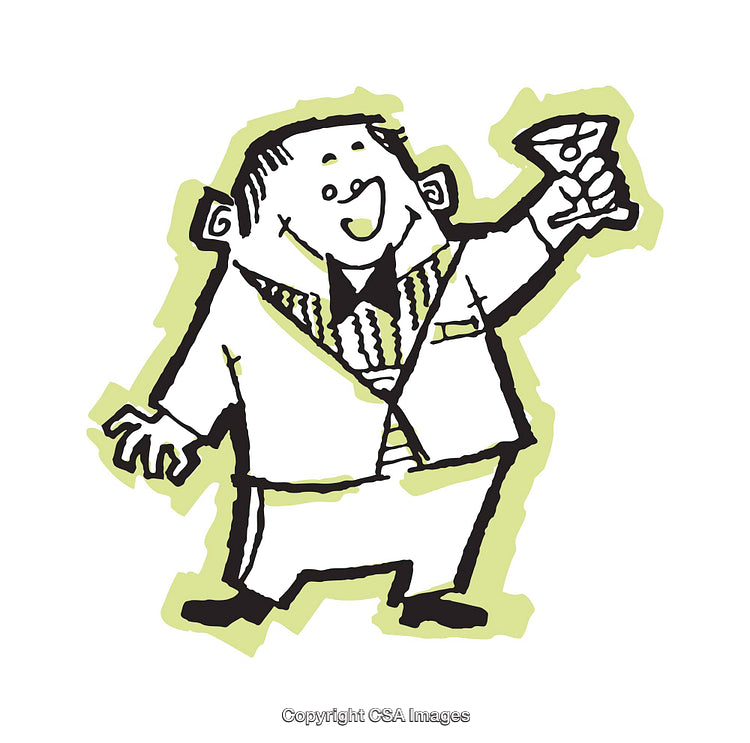 Cheerful Cartoon Character Holding a Cocktail Glass in Celebration