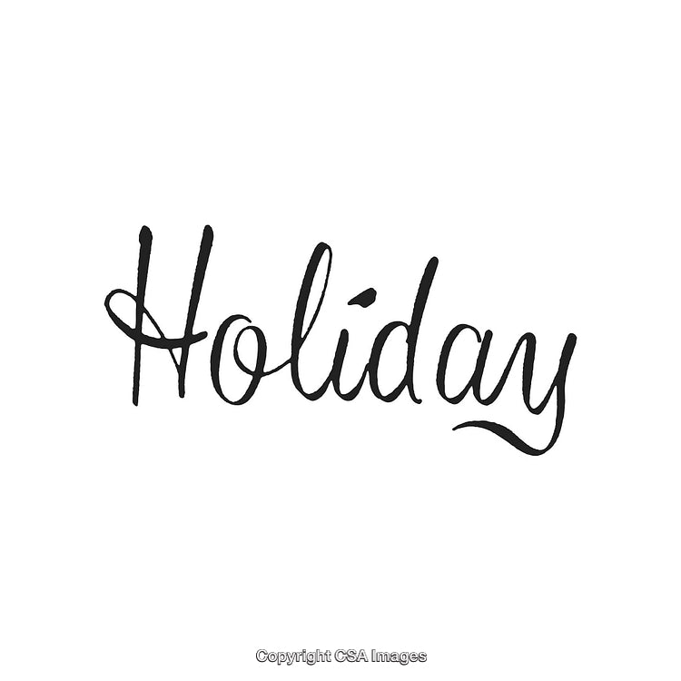 Elegant Handwritten Holiday Text Design on White Background
