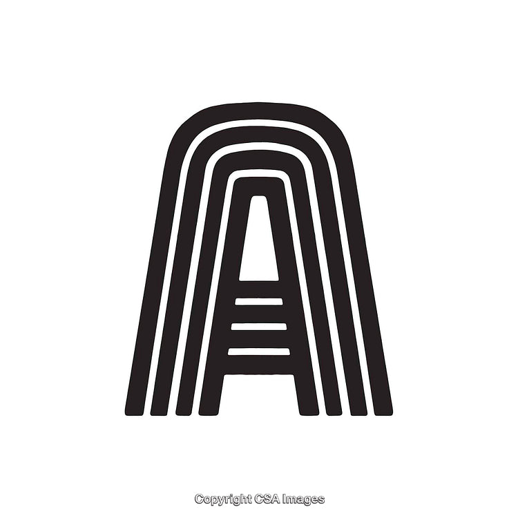 Creative Monochrome Design Featuring the Letter A in Bold Patterns