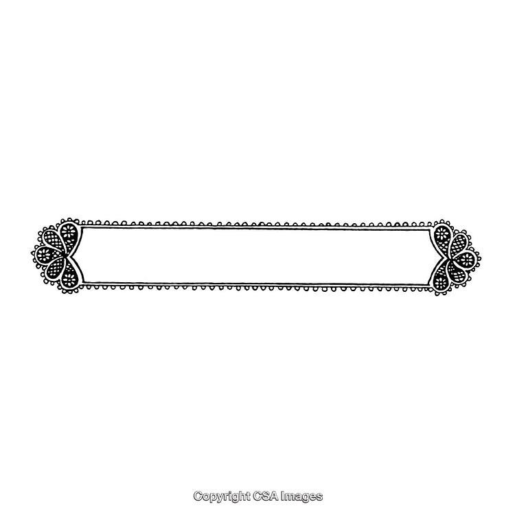 Elegant Black and White Decorative Border with Floral Details