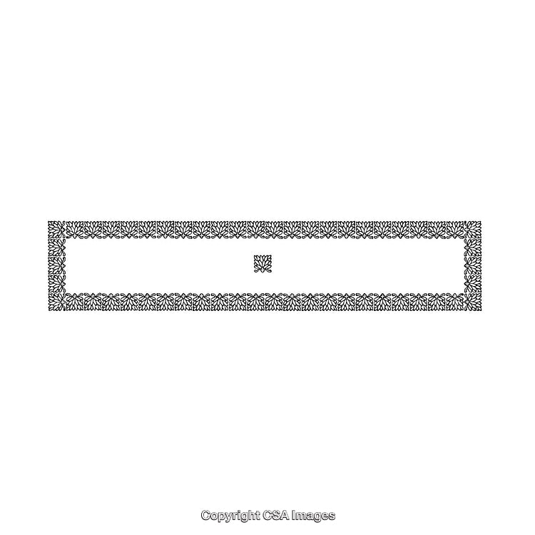 Intricate Black and White Ornamental Border Design for Decoration