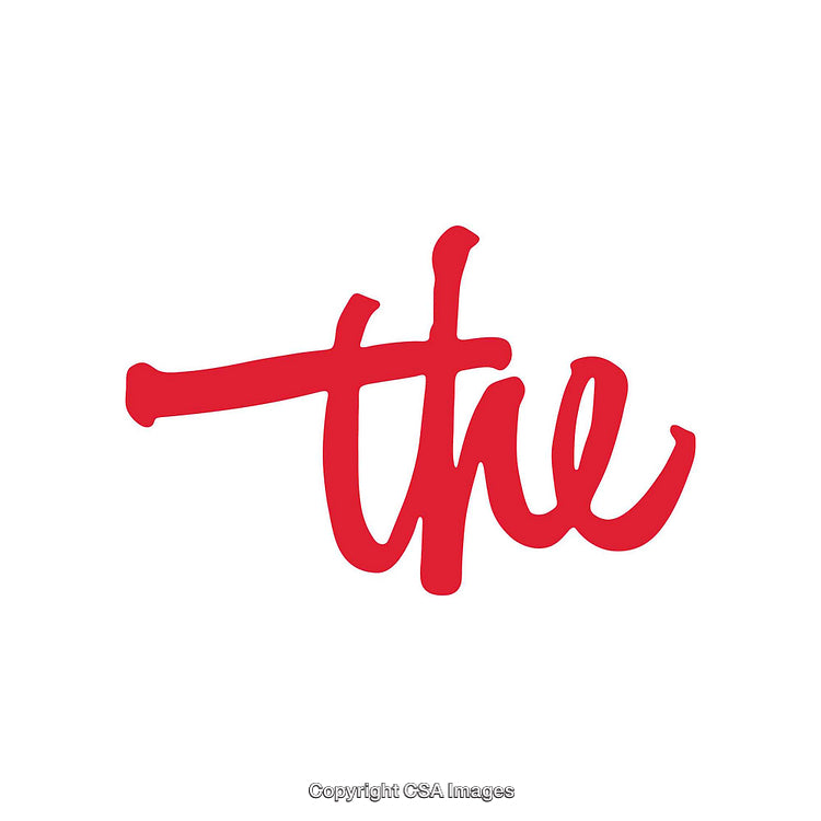 Creative Typography Featuring the Word 'The' in Bold Red Font