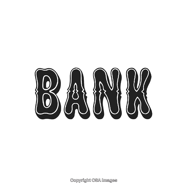 Creative Bank-Themed Logo Design in Fun Black Retro Typography