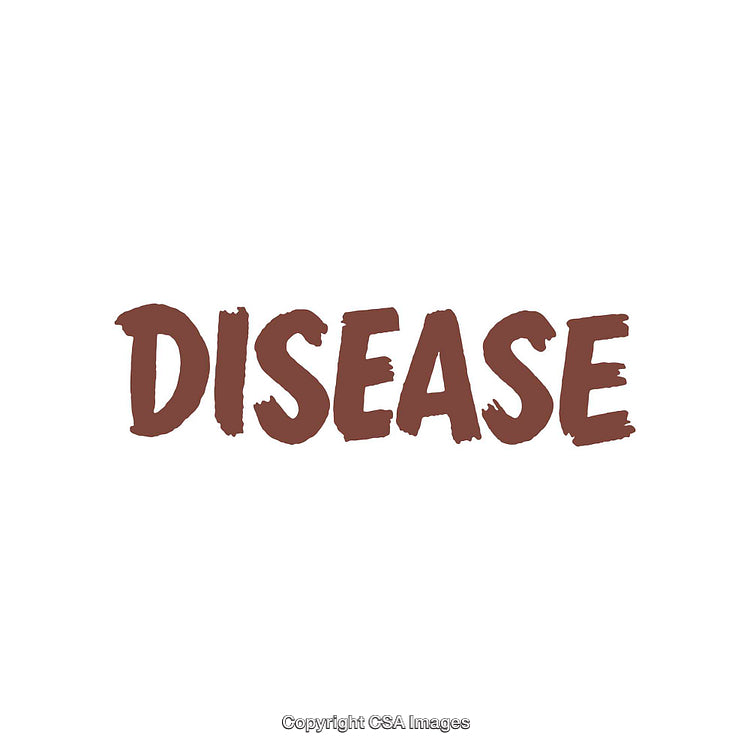 Bold Text Art Depicting the Concept of Disease in Acrylic Style