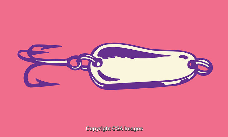 Illustration of a Fishing Lure in Vibrant Colorful Line Art Style