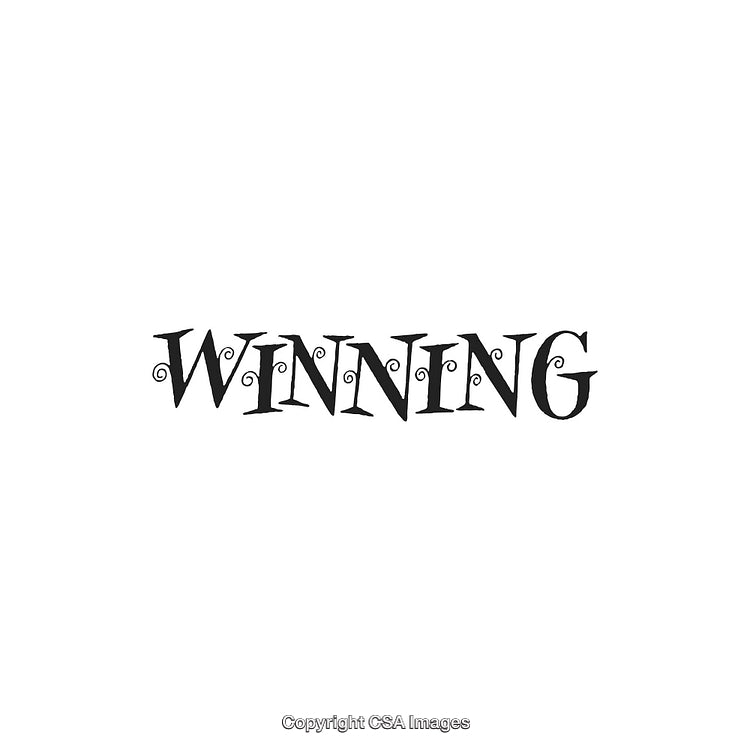 Creative Word Art Featuring the Text 'Winning' with Decorative Styling