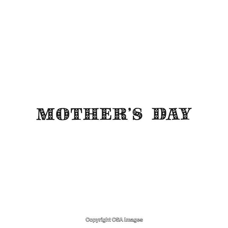 Elegant Mother’s Day Typography Design with Floral Inspired Elements in Black and White