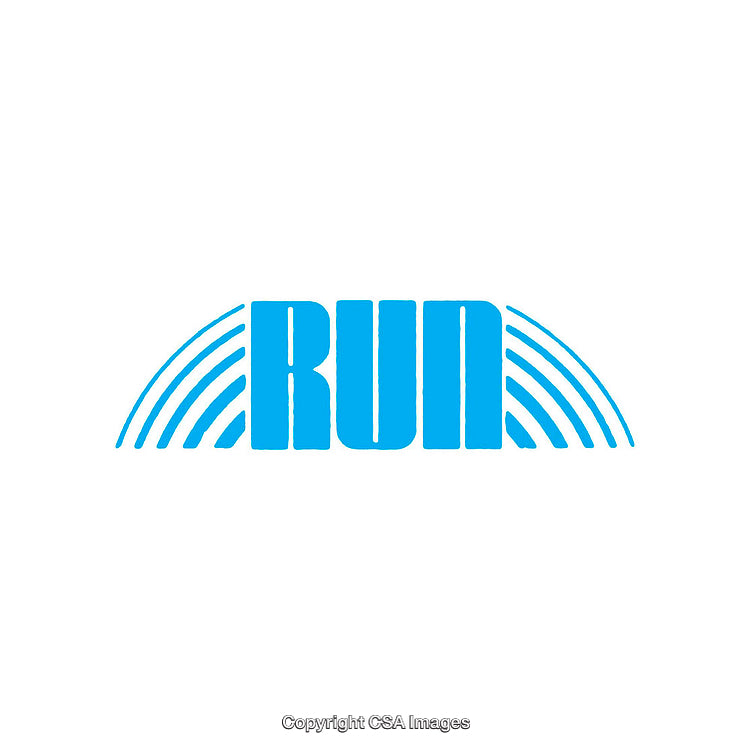 Blue Minimalist Logo Design Featuring Text and Radiating Lines